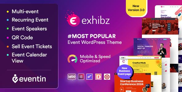 Exhibz v2.2.0 - Event Conference WordPress Theme