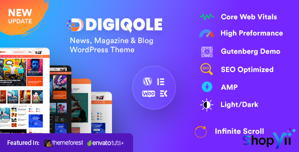 Digiqole v2.0.1 - News Magazine WordPress Theme