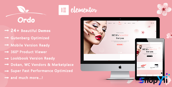 Ordo v2.0.9 - Natural Cosmetic WooCommerce WordPress Theme