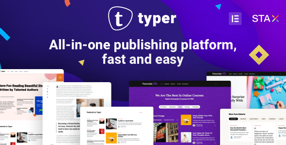 Typer v1.6.2 - Amazing Blog and Multi Author Publishing Theme