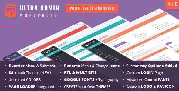 Ultra WordPress Admin Theme v9.1