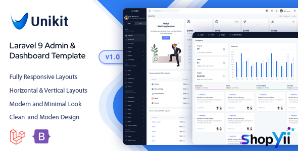 Unikit - Laravel 9 Admin & Dashboard Template