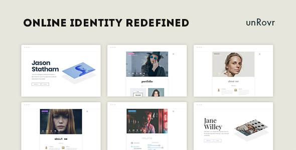 unRovr v1.1.2 - Animated vCard & Resume WordPress Theme