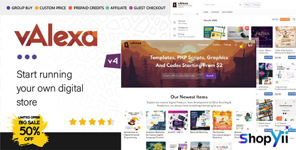 Valexa v1.2.1 - PHP Script For Selling Digital Products And Digital Downloads