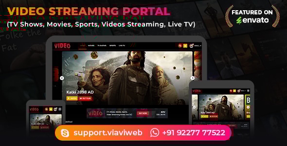 Video Streaming Portal v1.1.0 (TV Shows, Movies, Sports, Videos Streaming, Live TV) - nulled