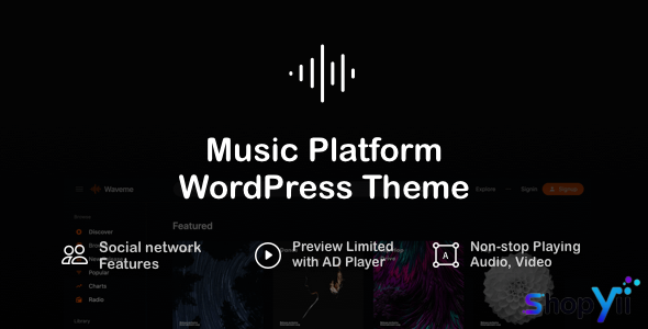 Waveme v6.0 - Music Platform WordPress Theme