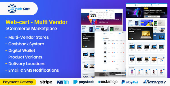 Web-cart v2.14 - Multi Vendor eCommerce Marketplace - nulled