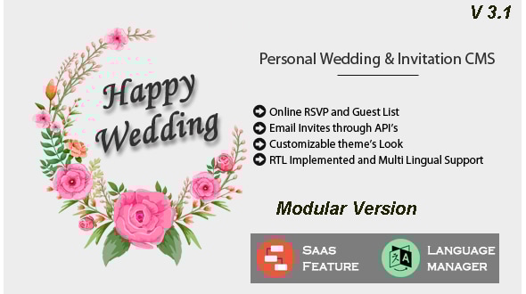 Happy Wedding v2.1 - Personal Wedding & Invitation CMS