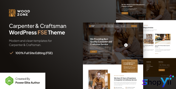 Woodzone v1.0.0 – Carpenter & Craftsman FSE WordPress Theme