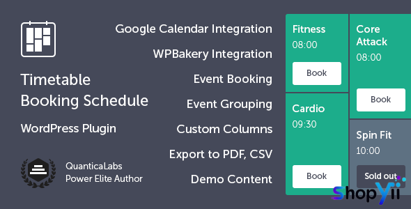 Timetable Responsive Schedule v6.0