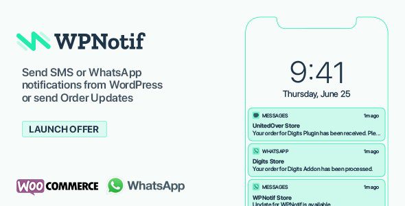 WPNotif 3.1 – WordPress SMS & WhatsApp Message Notifications