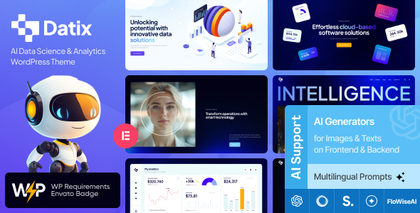 Datix v1.0 - AI Data Science & Analytics WordPress Theme