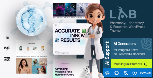 Lab v1.0 - Pharmacy, Laboratory & Research WordPress Theme