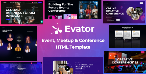 Evator - Event, Conference & Meetup HTML Template