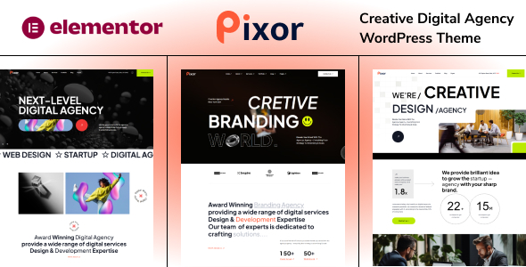 Pixor v1.0 - Creative Digital Agency WordPress Theme