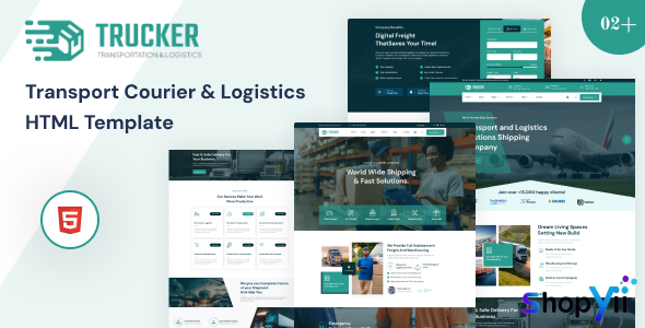 Trucker - Transport Courier & Logistics HTML Template