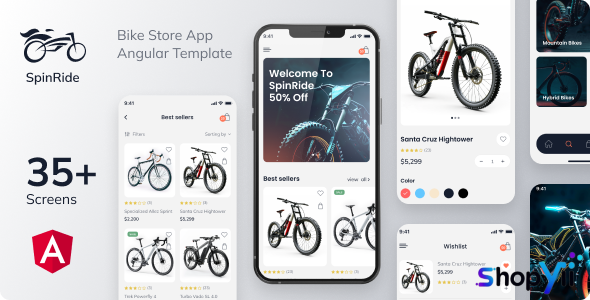 SpinRide - Bike Store Angular Mobile App | PWA