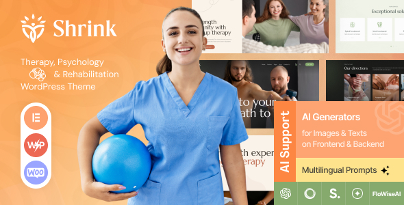 Shrink v1.0 - Therapy, Psychology & Rehabilitation WordPress Theme