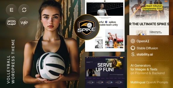 Spike v1.0 - Volleyball WordPress Theme