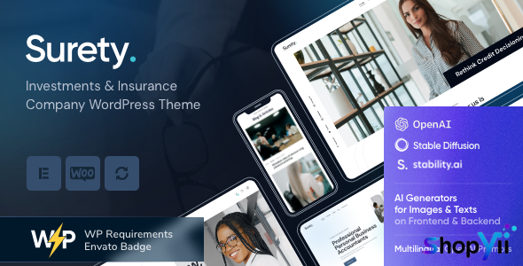 Surety v1.6 - Finance WordPress Theme