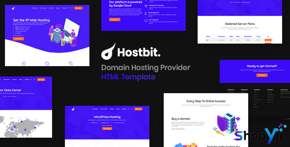 Hostbit – Domain Hosting Provider HTML Template