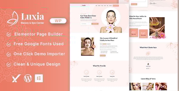 Luxia v1.0 - Beauty & Spa Center WordPress Theme