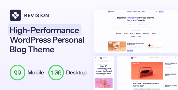 Revision v1.0.6 - Optimized Personal Blog WordPress Theme