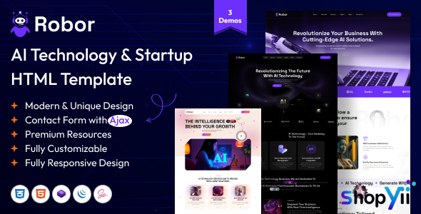 Robor – AI and Automation Integration HTML Template