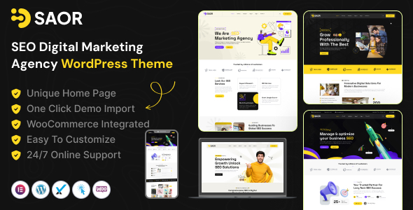 Saor v1.0.0 - SEO Digital Marketing Agency WordPress Theme