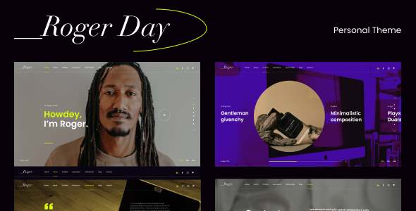 Roger Day v1.1.0 - Personal CV/Resume WordPress Theme
