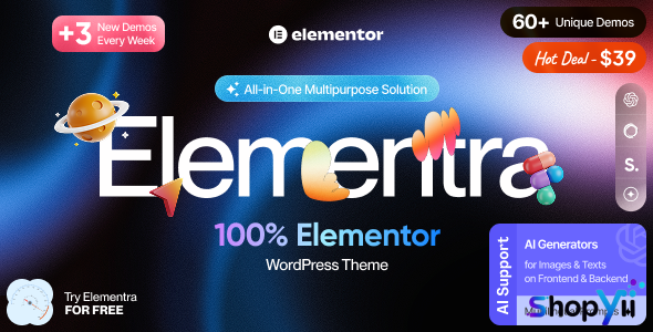 Elementra v1.0.6 - 100% Elementor WordPress Theme