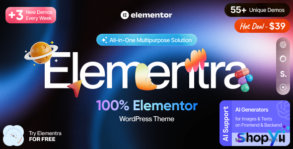 Elementra v1.0.3 - 100% Elementor WordPress Theme