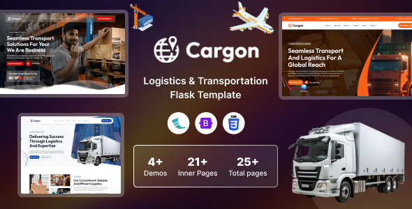 Cargon - Logistics, Cargo & Transportation Flask Template
