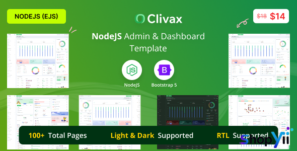 Clivax - NodeJS Admin & Dashboard Template