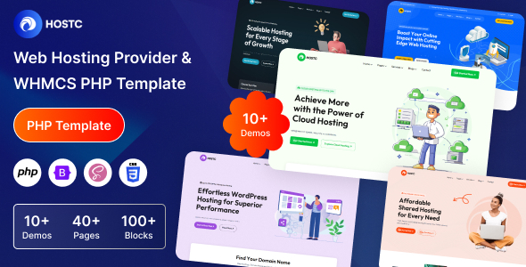 Hostc - Web Hosting Provider & WHMCS PHP Template