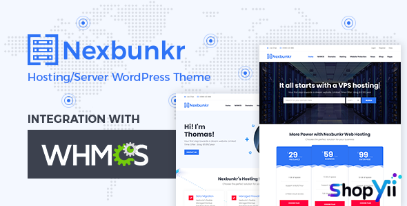 Nexbunker v1.8 - Hosting/Server WordPress Theme + WHMCS