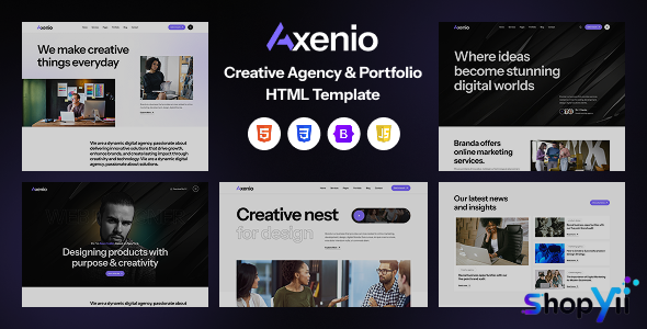 Axenio - Creative Agency and Portfolio HTML Template