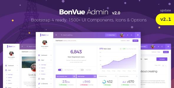 BonVue v2.1 - HTML Bootstrap 4 Admin Template