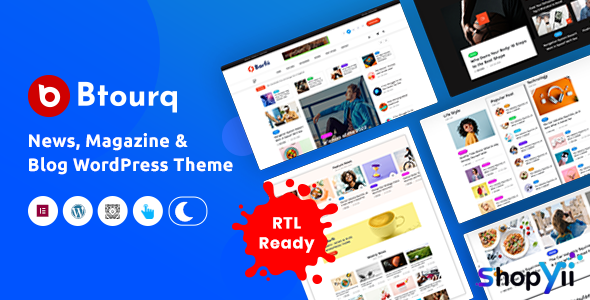 Btourq v1.0.6 - WordPress News Magazine Theme