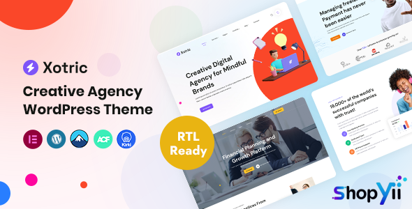 Xotric v1.4 - Creative Agency WordPress Theme + RTL