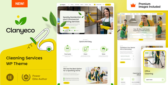 ClanyEco v1.0 - Cleaning Services WordPress Theme