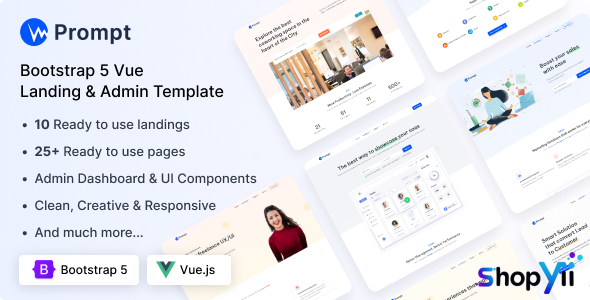 Prompt - Modern & Multipurpose Vue Template