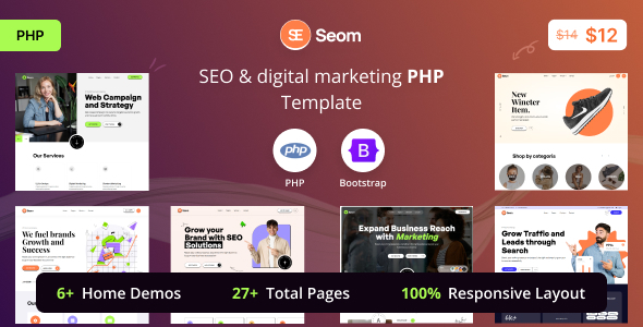 Seom - SEO & digital marketing PHP Template