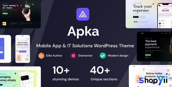 Apka v1.1.3 - Mobile App & IT Solutions WordPress Theme