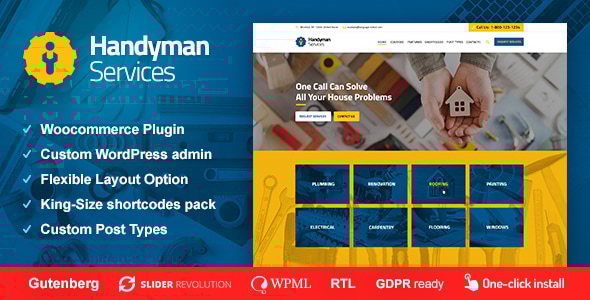 Handyman Services v1.2.4 - Construction & Renovation WordPress Theme
