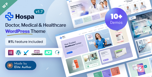 Hospa v1.7 - Doctors, Medical Clinic & Hospital WordPress Theme