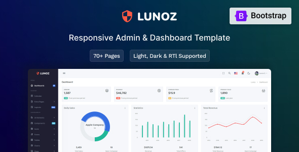 Lunoz v2.0 - Admin & Dashboard Template