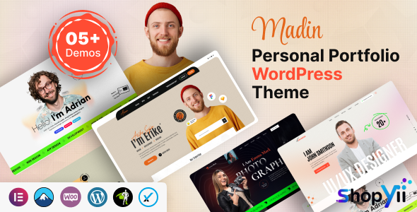 Madin v1.0.0 - Personal Portfolio WordPress Theme