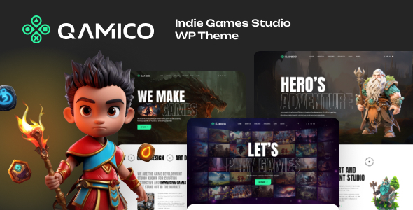 Qamico v1.1.1 - Indie Games Studio WordPress Theme