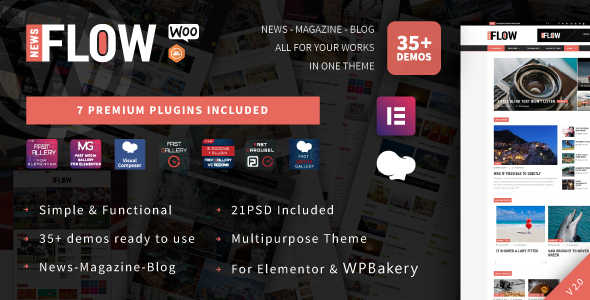 Flow News v3.1 - Magazine and Blog WordPress Theme